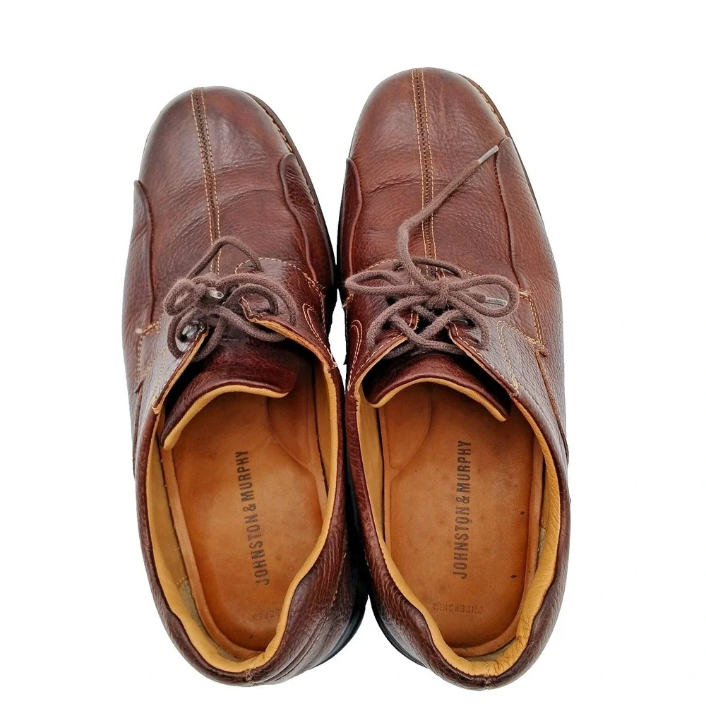 Johnston & Murphy Mens Size 9.5M Dress Shoes Brown Leather Oxford 20-7223‎